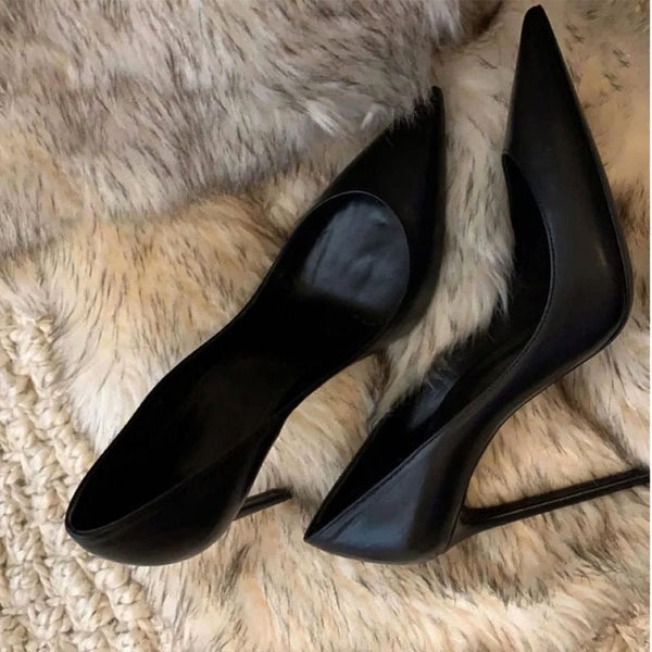 Elegant Black Stiletto Work Pumps