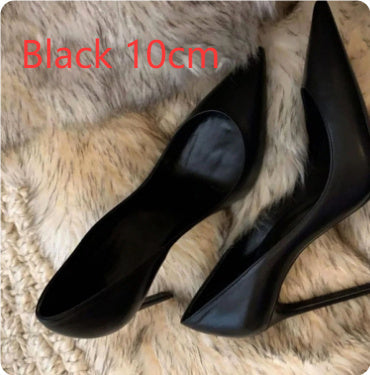 Elegant Black Stiletto Work Pumps