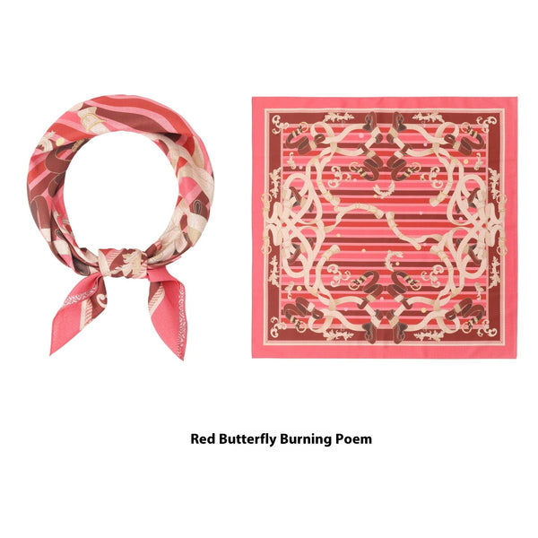 Thin Headcloth Duplex Printing Silk Scarf Square Scarf