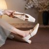 Square Toe Low-cut Chunky Heel Mary Jane Shoes