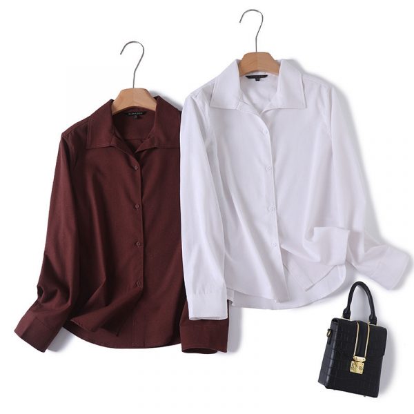 2349ca54-bfec-4be7-b341-c2c411ea8acd.jpg Solid Color High-grade Old Money Style Long Linen Sleeves Shirt