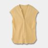 249975bc-cae6-4a7b-99fe-b4bc7c3a5044.jpg Minimalist Old Money Style Temperament Commute Style Pure Linen V-neck Sleeveless Shirt