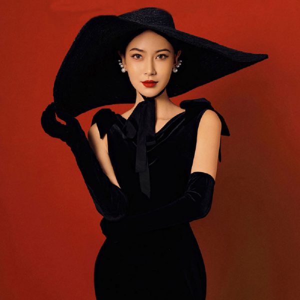 Black Light Luxury Runway Dress
