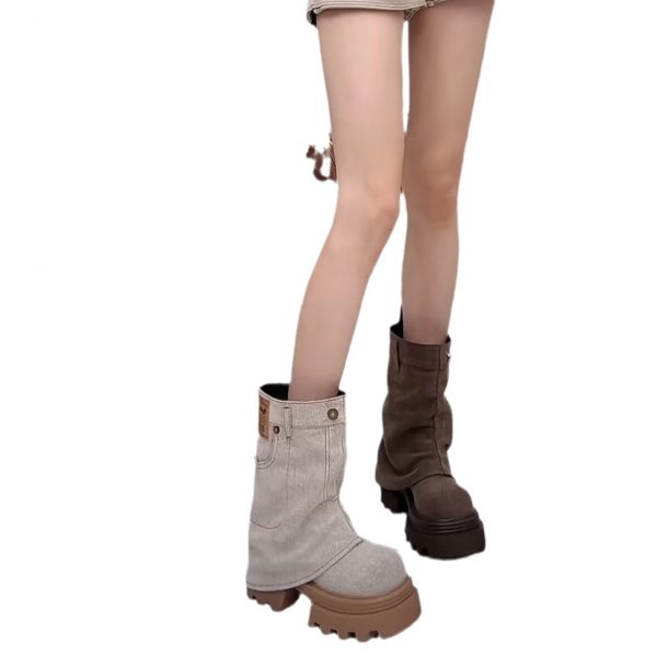 3a912258-9bbb-469a-ba59-5a4755128f6e.jpg Versatile Casual Thick-soled Fashionable Cigarette Pants Boots For Women