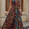 Bohemian Retro Print Dress Women