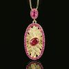 61e7c83e-4ded-40d0-bd07-30b2feb3a1f4.jpg Gold-plated Simulation Red Corundum Design Old Money Style Suit