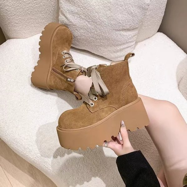 7cc5a93f-8373-4471-b7d0-cfa63e7227eb.jpg Stylish Chunky-soled Vintage Lace-up Versatile Boots For Women