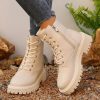 Versatile Motorcycle-style Ankle Boots With A Thick Sole