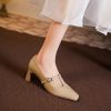 Square Toe Low-cut Chunky Heel Mary Jane Shoes