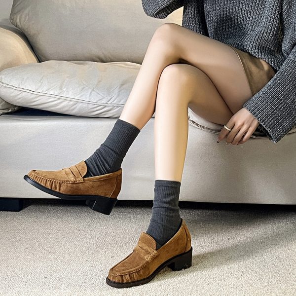 e6cae693-eef0-4bc9-9c4e-362f6811ce49.jpg Vintage Crumpled Le Brown British Style Small Man Shoes With Hidden Heels