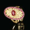 f6480bd5-e413-43c8-9518-8b9c2bc6b0b0.jpg Gold-plated Simulation Red Corundum Design Old Money Style Suit