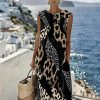 Women's Fashionable Sleeveless Leopard-Print Dress