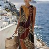 Women's Fashionable Sleeveless Leopard-Print Dress