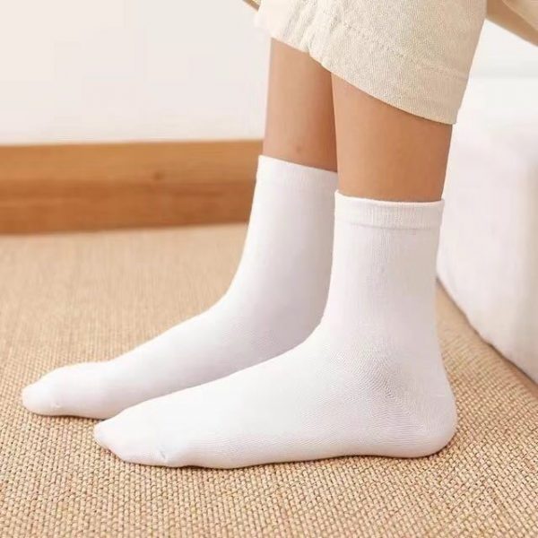1618409175821.jpg Black And White Gray Boat Socks Tube Socks Men And Women Thick Socks