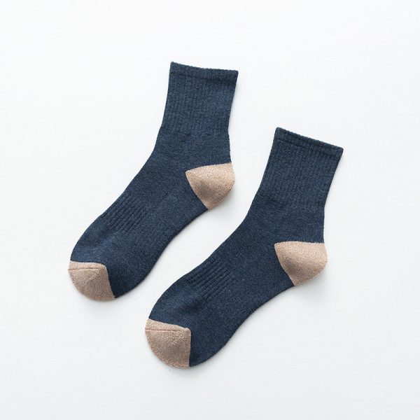 1622446321476.jpg Autumn And Winter Fashion Casual College Style Men'S Color-Blocking Terry Socks