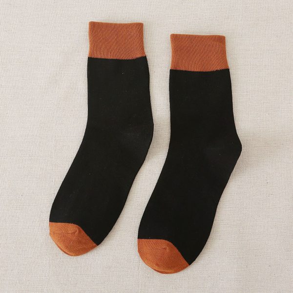 1622446322037.jpg Autumn And Winter Fashion Casual College Style Men'S Color-Blocking Terry Socks