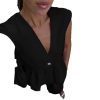 16a1b99d-1d79-439e-911c-b7ebb80b66a6.jpg Womens Cotton V-Neck Sleeveless Vest And Wide-Leg Pants Set