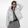 Womens Short Stand-collar Winter Down Jacket