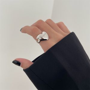 1c825a79-ed0d-47c1-b91e-ca49b2f3e6ef.jpg Vintage Heavy Craft 925 Silver Ring, High-end Aesthetic Fade-proof Ins Daily Silver Jewelry