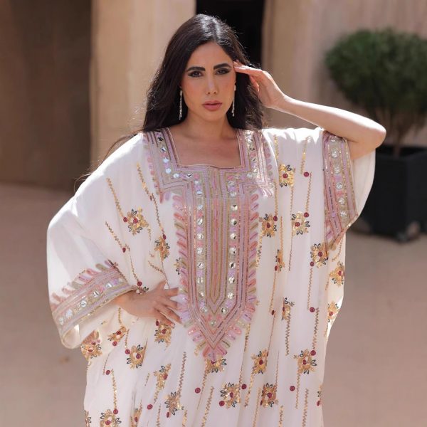 1dc294e2-a8be-466a-9a16-ffd6cb9d343b.jpg Loose Long Muslim Dress Kaftan With Headscarf