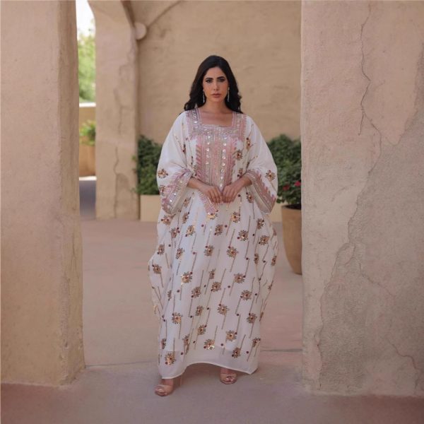 2c65f100-05be-4c64-baf2-75cb518cb806.jpg Loose Long Muslim Dress Kaftan With Headscarf