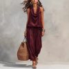 3701ccba-d62b-41a3-9005-feaa840ae9a2.jpg Womens Draped-Neck Vest And Casual Pants Set