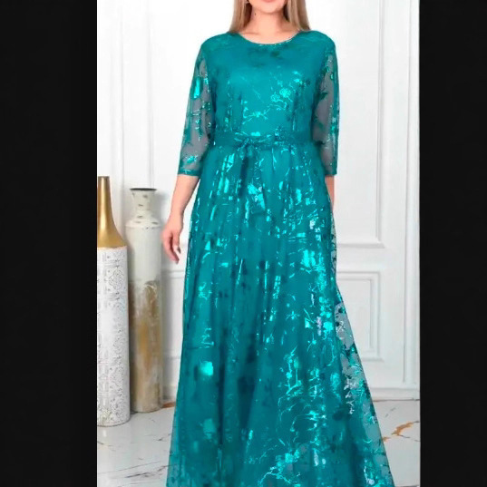 Summer New Style Gauze Round-Neck Womens Robe Dress