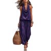 3ed725c4-dd80-4c01-bed3-6db8f5863b7c.jpg Womens Draped-Neck Vest And Casual Pants Set