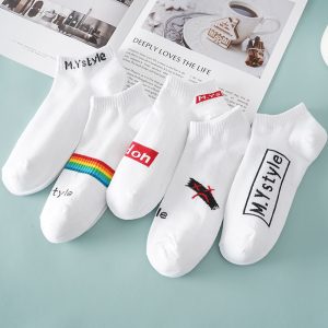 484e27c2-0e1f-40b8-9cef-23f8f7192f60.jpg Thin Breathable Socks Low-cut Letter Pattern