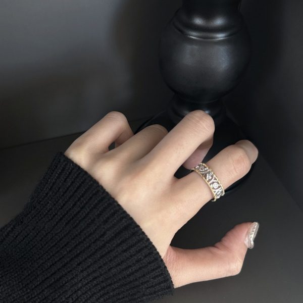 4cabcb29-d507-452f-8da1-ca5dd8f699b4.jpg Minimalist Cold Tone Zircon Ring, Natural Colorful Gems, High-End Luxury Adjustable Index Finger Couple Rings