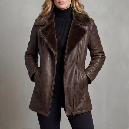 59cb09fd-cd9a-44d6-bf5b-79f3735770a2.jpg Single-layer Fur-and-leather Jacket Faux-fur Cross-border Fluffy Coat