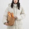 White Duck Down Three-Proof Hooded Jacket