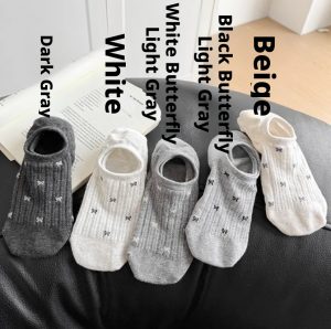5d07f914-8e5e-4554-b48e-d059f83f8611.jpg Socks-Butterfly Boat Socks-Dark Gray-1 pair