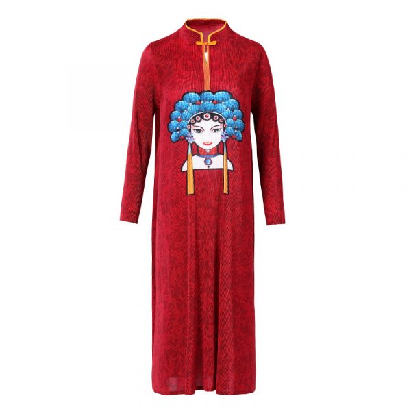 5edb7ccf-6076-41ea-bf35-4f790f8f0fdb.jpg Middle-aged Mother's Red Dress Spring