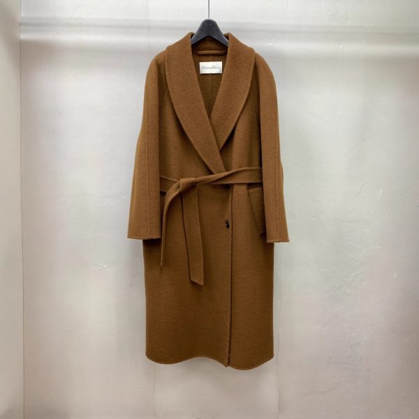 63b829d9-91f2-41b7-ac57-563003537c01.jpg Long Double-faced Wool Coat With A Tie Closure