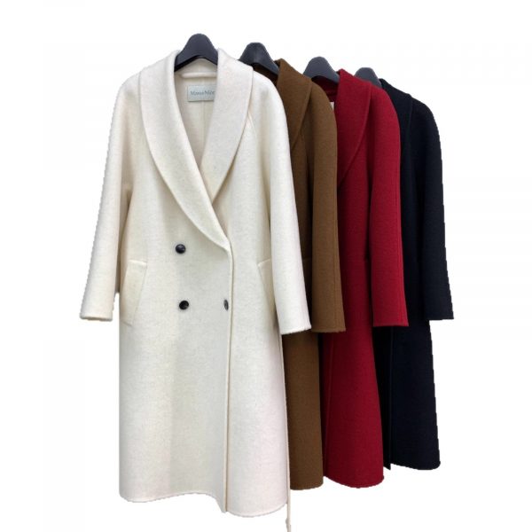 640fafe2-3933-4615-b536-b083b22a1944.jpg Long Double-faced Wool Coat With A Tie Closure