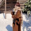 Womens Relaxed-Style Wool Double-Faced Coat