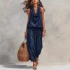 6fffd746-907f-4db9-adc1-1e4a270d2b8d.jpg Womens Draped-Neck Vest And Casual Pants Set