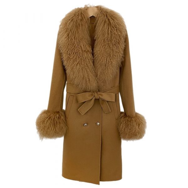 74306802-2899-4790-ba24-6b9f99a17170.jpg Long Double-faced Wool Coat With A Shearling Collar