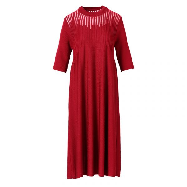 7b22320d-66aa-4ea6-a37c-472ea721eb9a.jpg Middle-aged Mother's Temperament Knitted Dress