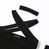 Straight Neck Sexy Backless Dress Woman