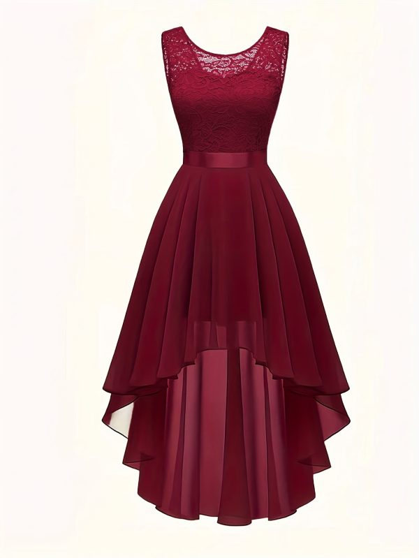 b4c23cf2-ae5e-4d15-9dd0-1ecb76ec58c1.jpg New Front-short Back-long Slim-fit Sleeveless Dress