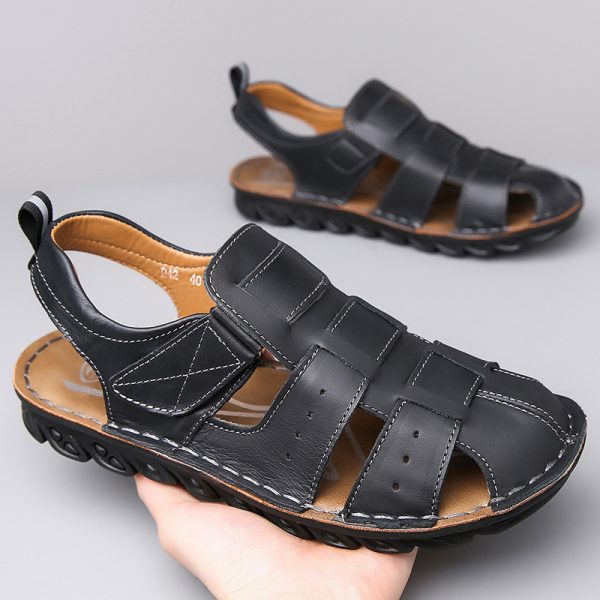 b6526904-5ca6-4456-b32c-b72f57f2f214.jpg Men's Leather Sandals Soft Bottom Non-slip