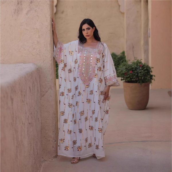 c6883fbf-78b3-482e-bca3-4cf05409dcd2.jpg Loose Long Muslim Dress Kaftan With Headscarf