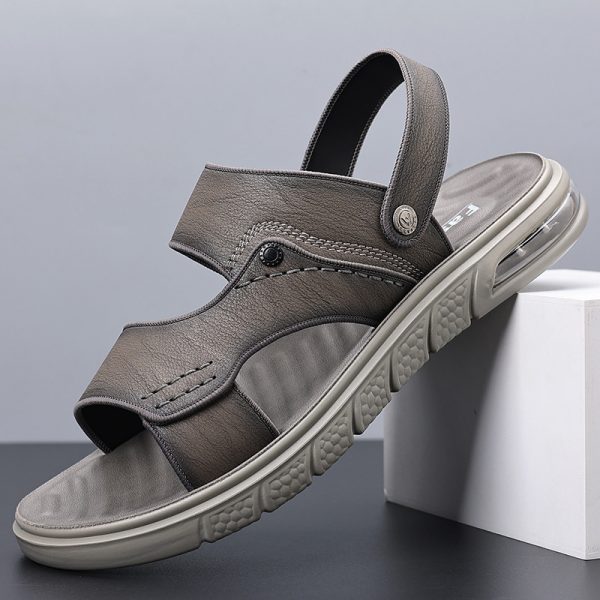 ccafc6d6-e22b-4492-bd03-341d3c0a540d.jpg New Summer Genuine Leather Double Sole Middle-aged And Elderly Casual Beach Non-slip Men's Sandals