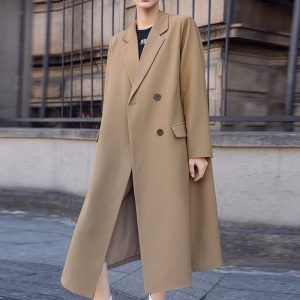 Casual Plus-size Womens Long Blazer