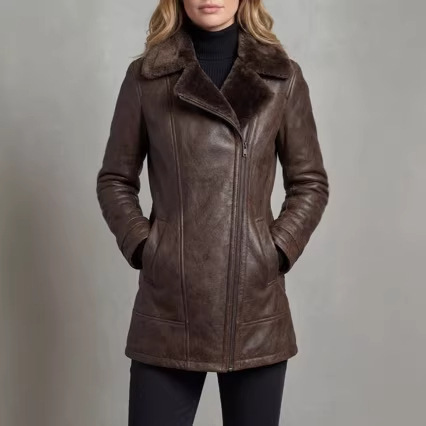 cd90da9c-6fec-482a-afa8-d77b1f9b9409.jpg Single-layer Fur-and-leather Jacket Faux-fur Cross-border Fluffy Coat