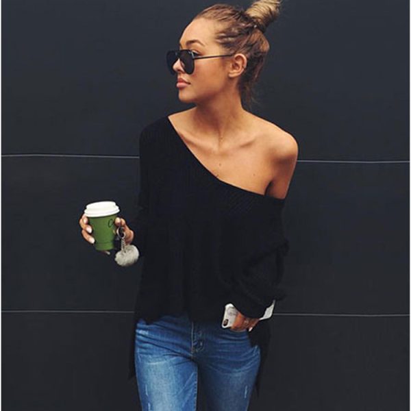 e59501e5-ad99-4964-8b62-ffbba2e12ae0.jpg Irregular Knit Long Sleeve Sweater