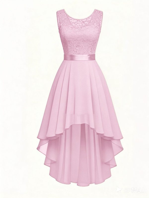 eacf159a-904e-4fd0-abbc-894e6c2c5b03.jpg New Front-short Back-long Slim-fit Sleeveless Dress