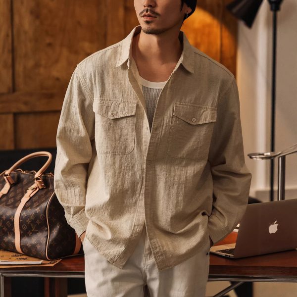 eea9e797-0130-4d35-b9dd-10bc2c6661dc.jpg Old Money Style Vintage Linen Shirt